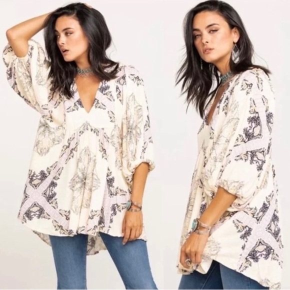 Free People dress Tunic Girl Talk Tunic shirt dress - Picture 1 of 15